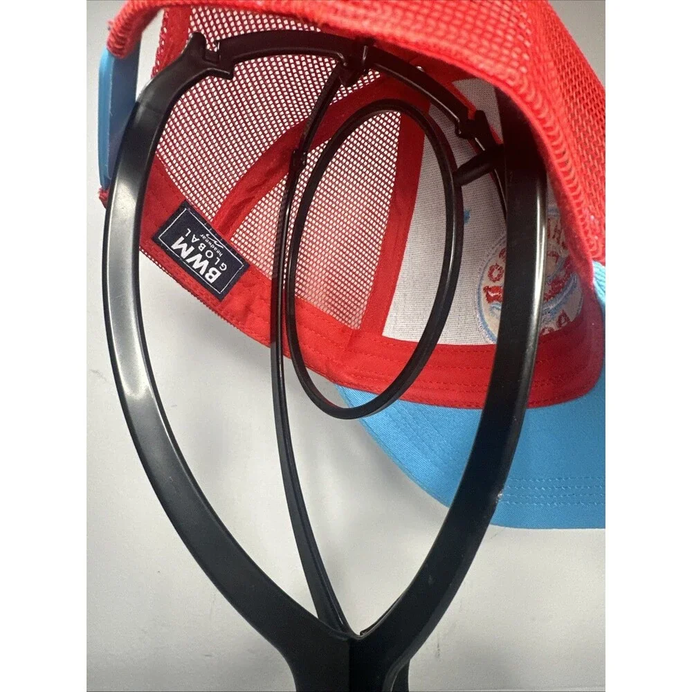 Chicago Dogs Blue & Red Mesh Back Adjustable Baseball Cap Trucker Hat Adult Size